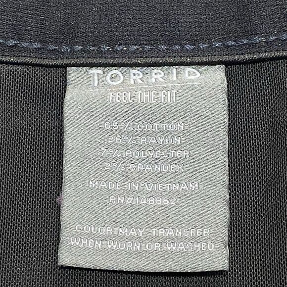 Torrid Bombshell Straight Jeans Women's 22 Tall Dark Wash Elastic Waistband EUC - Picture 7 of 8